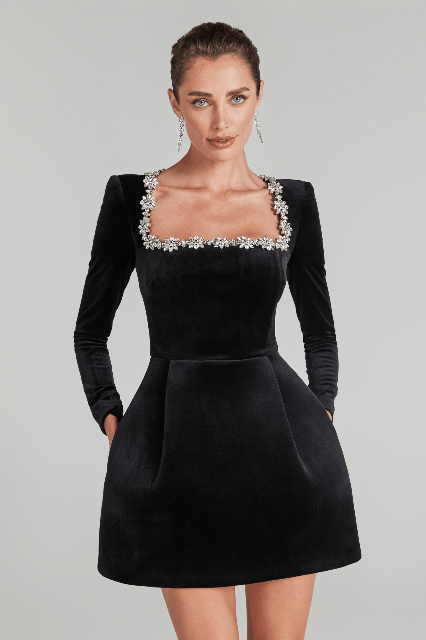 black velvet dress