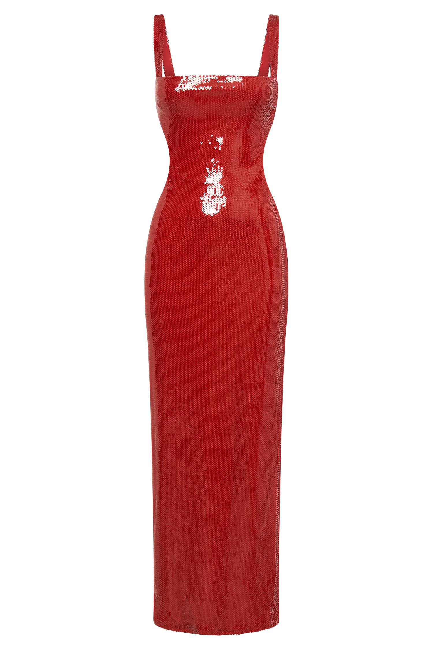 red sequin dress