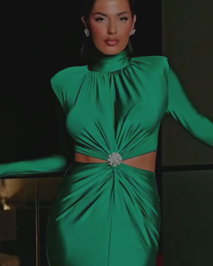 emerald green dress
